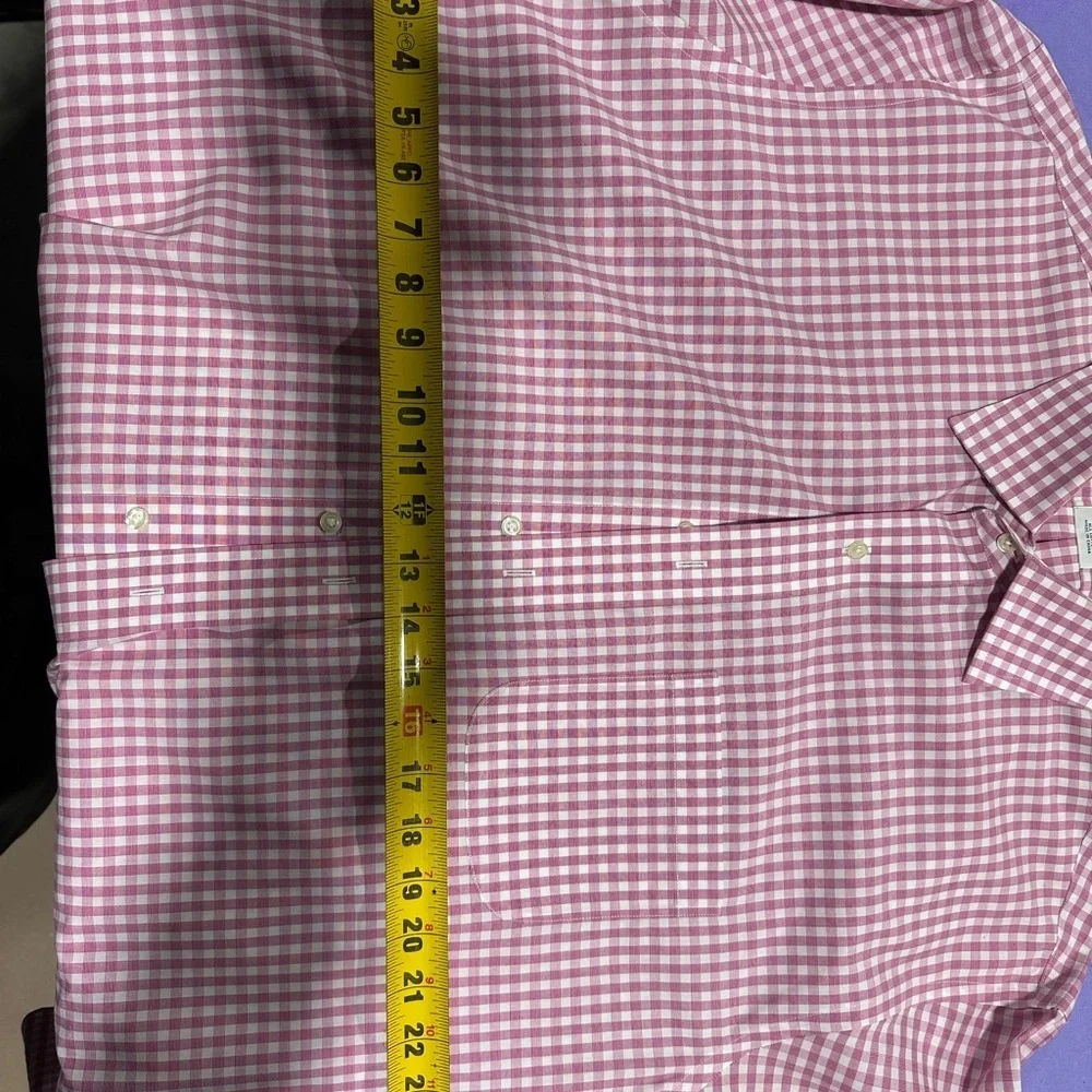 Brooks Brothers Pink Checkered Casual Button Down Shirt